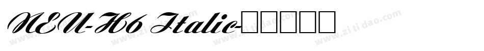 NEU-H6 Italic字体转换
